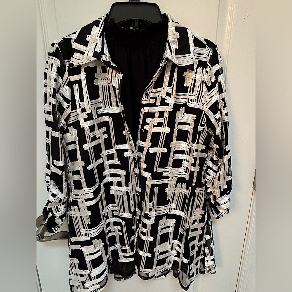 Chico’s Women’s Jacket, Black & White, Size 4 or XS, Multi-Seasonal, Lined, NWT